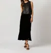 Ann Mashburn Gia Shell Top In Black Beaded Mesh In Multi