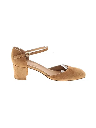 Pre-owned Ann Mashburn Heels In Tan