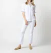 Ann Mashburn Icon Collared Shirt In White Poplin In White