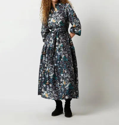 Ann Mashburn Isabella Popover Shirt Dress In Blue Multi