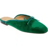 Ann Mashburn Joy Suede Mule In Emerald Velvet
