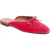 Ann Mashburn Joy Suede Mule In Pink Velvet