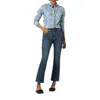 Ann Mashburn Julie Collared Shirt In Blue Fields Of Eden In Blue