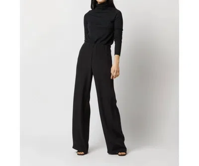 Ann Mashburn Kelly Pant In Black Silk Crepe De Chine