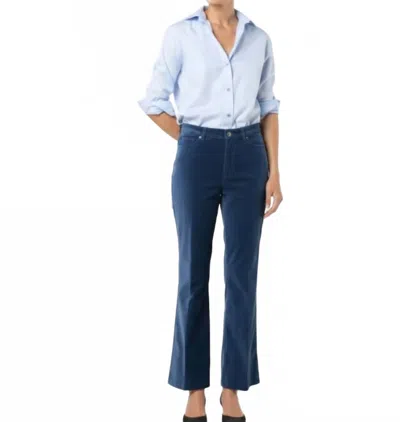 Ann Mashburn Kendall 5-pocket Jean In Dutch Blue Velveteen In Multi