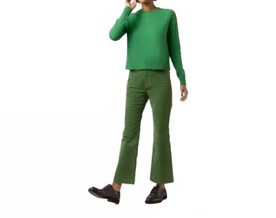 Ann Mashburn Kendall Flare 5-pocket Jeans In Avocado Stretch Cord In Pattern