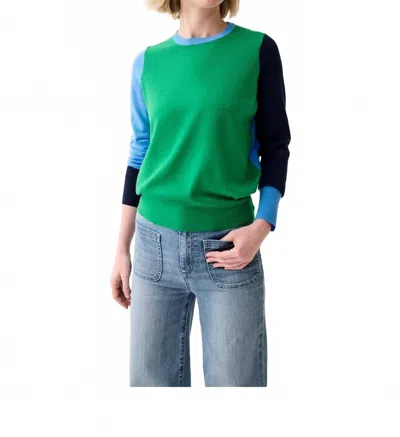 Ann Mashburn Kit Crewneck Sweater In Green Multi