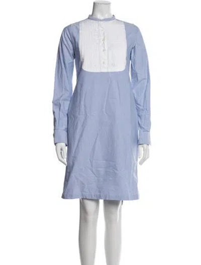 Pre-owned Ann Mashburn Knee-length Dress In Blue