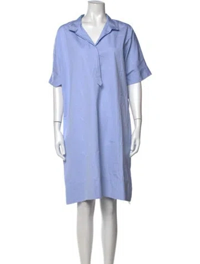 Pre-owned Ann Mashburn Knee-length Dress In Blue