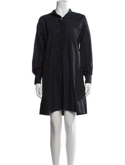 Pre-owned Ann Mashburn Knee-length Dress In Blue