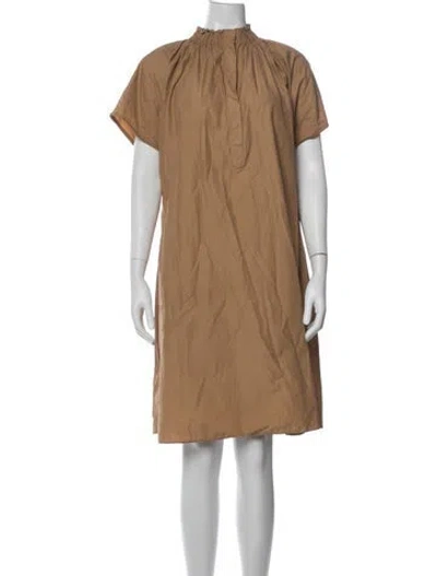 Pre-owned Ann Mashburn Knee-length Dress In Brown