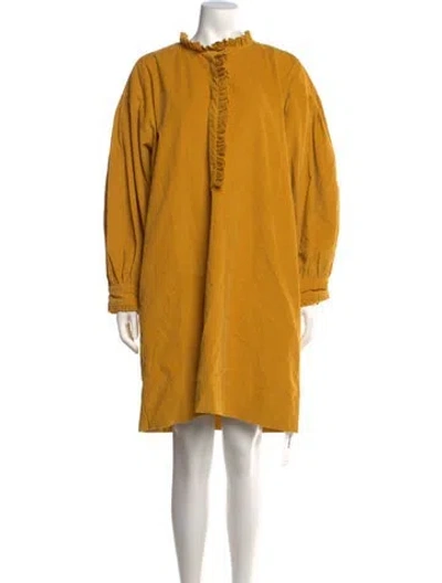 Pre-owned Ann Mashburn Knee-length Dress In Orange