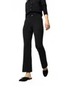 Ann Mashburn Lara Knit Flare Cropped Pant In Black Supima Cotton In Black