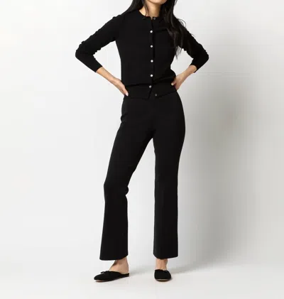 Ann Mashburn Lara Pant In Black Supima Cotton