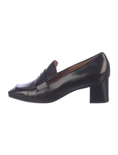 Pre-owned Ann Mashburn Leather Pumps In Black