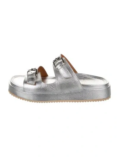 Pre-owned Ann Mashburn Leather Slides