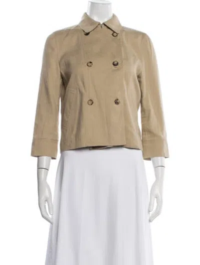Pre-owned Ann Mashburn Linen Blazer In Neutrals