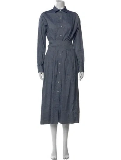Pre-owned Ann Mashburn Long Dress In Blue