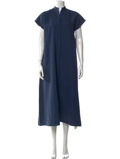 Pre-owned Ann Mashburn Long Dress In Blue
