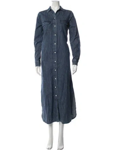 Pre-owned Ann Mashburn Long Dress In Blue