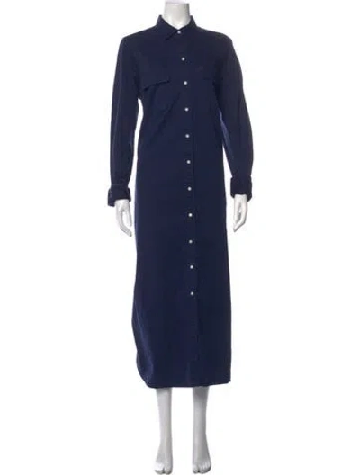Pre-owned Ann Mashburn Long Dress In Blue