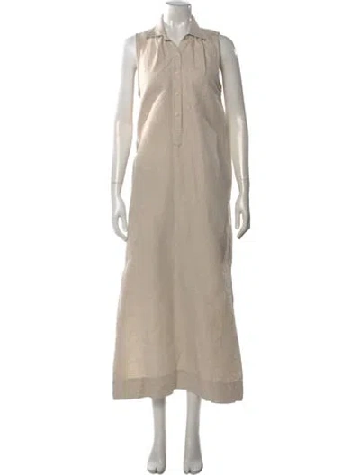 Pre-owned Ann Mashburn Long Dress In Neutral
