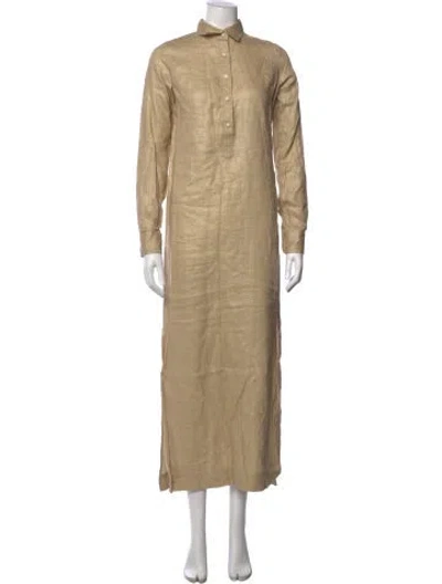 Pre-owned Ann Mashburn Long Dress In Neutrals