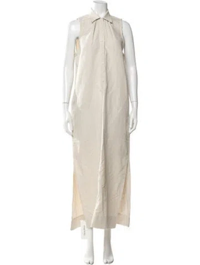 Pre-owned Ann Mashburn Long Dress In Neutrals
