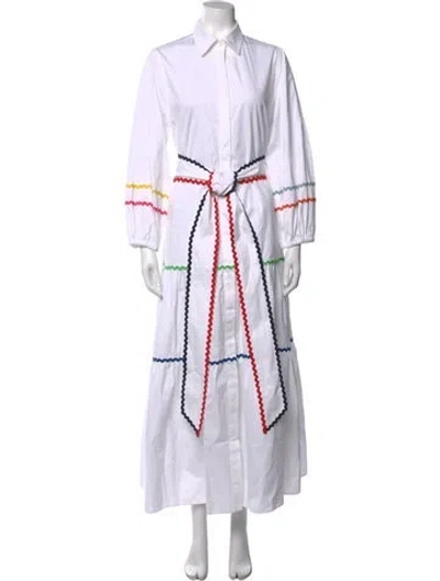 Pre-owned Ann Mashburn Long Dress In White