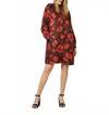 Ann Mashburn Maggie Dress In Chocolate/spice Fragile Blooms Liberty In Red