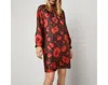 Ann Mashburn Maggie Dress In Chocolate/spice Fragile Blooms Liberty In Multi