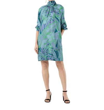 Ann Mashburn Maggie Dress In Purple/green In Blue