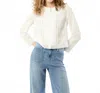 Ann Mashburn Marianne Top In White Eyelet Patchwork In Multi