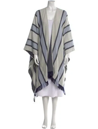 Pre-owned Ann Mashburn Merino Wool Striped Sweater In Multi