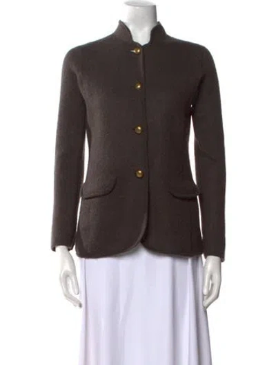 Pre-owned Ann Mashburn Merino Wool Sweater In Brown