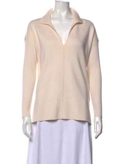 Pre-owned Ann Mashburn Merino Wool Sweater In Neutrals