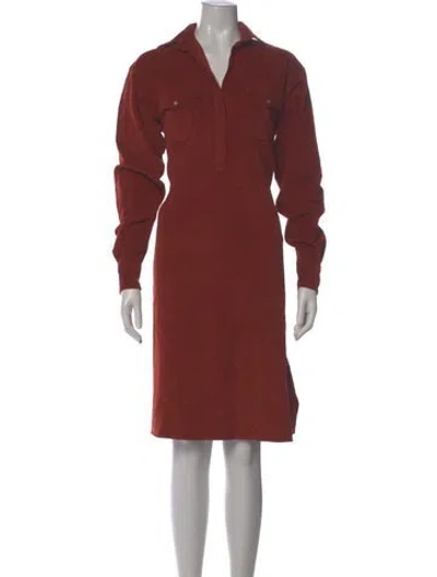 Pre-owned Ann Mashburn Midi Length Dress In Brown