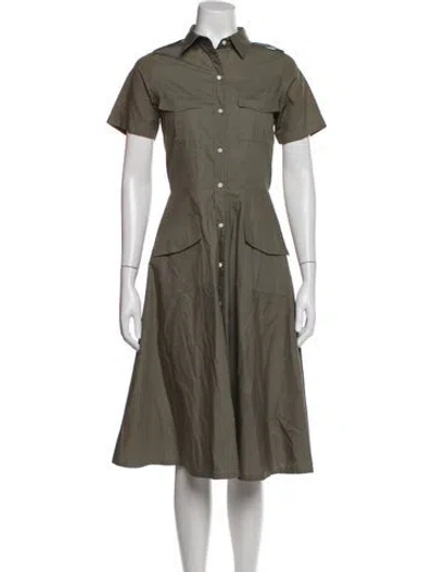 Pre-owned Ann Mashburn Midi Length Dress In Gray