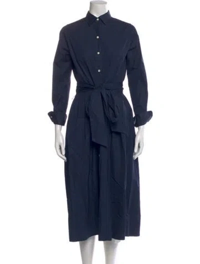 Pre-owned Ann Mashburn Midi Length Dress W/ Tags In Blue