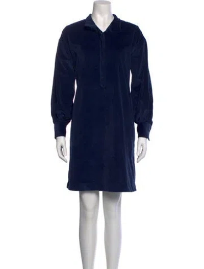 Pre-owned Ann Mashburn Mini Dress In Blue