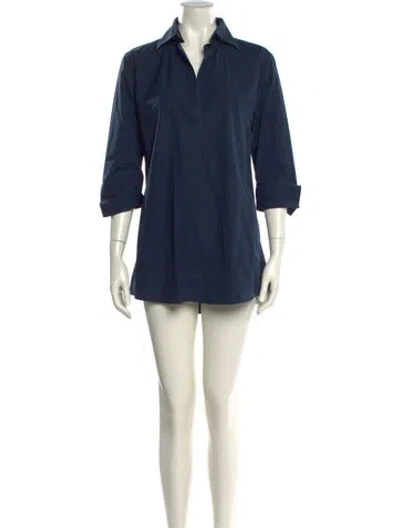 Pre-owned Ann Mashburn Mini Dress In Blue