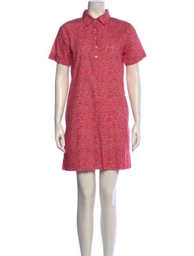 Pre-owned Ann Mashburn Mini Dress In Red