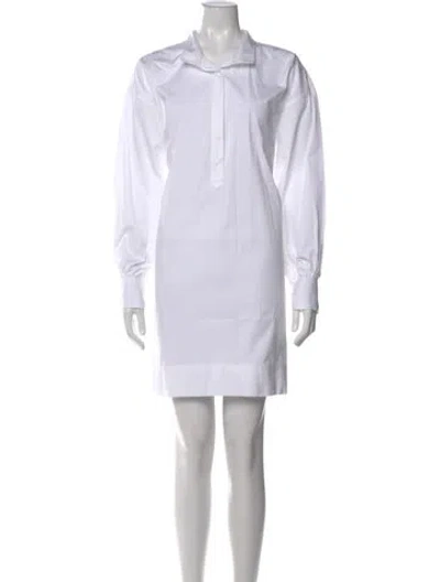 Pre-owned Ann Mashburn Mini Dress In White