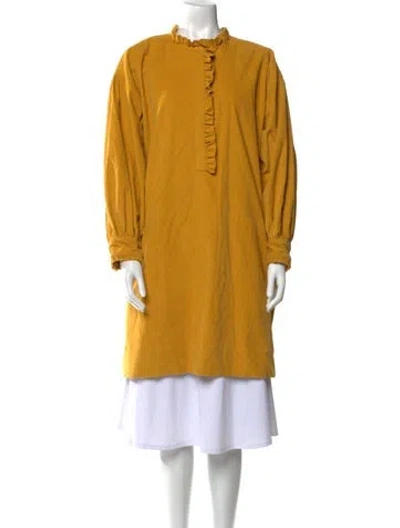 Pre-owned Ann Mashburn Mock Neck Mini Dress W/ Tags In Orange