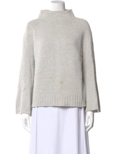 Pre-owned Ann Mashburn Mock Neck Sweater In Gray