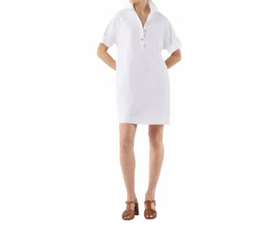 Ann Mashburn Molly Dress In White In Yellow