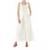 Ann Mashburn Molly Pant In White Stretch Poplin In White