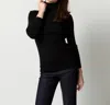 Ann Mashburn Nia Long-sleeved Turtleneck Sweater In Black In Black