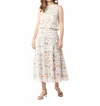 Ann Mashburn Nicola Circle Skirt In Ivor/khaki In White