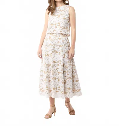 Ann Mashburn Nicola Circle Skirt In Ivor/khaki